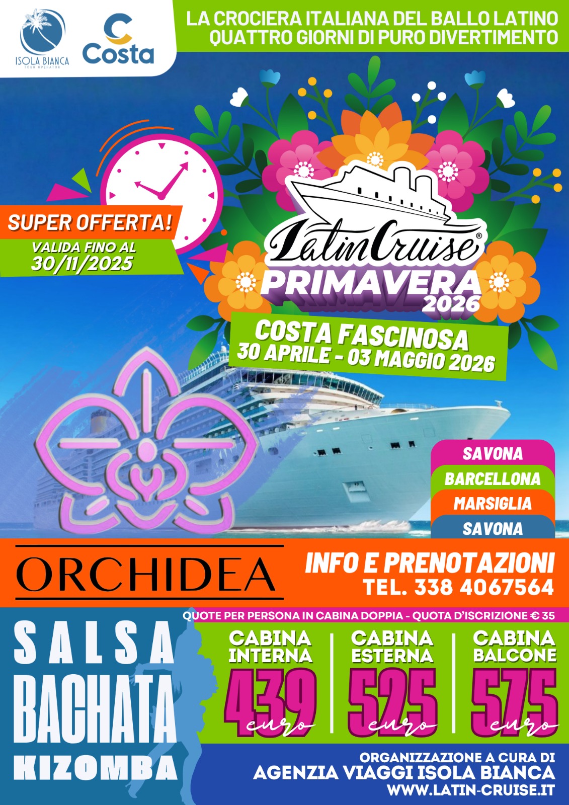 Locandina Latin Cruise Primavera 2026