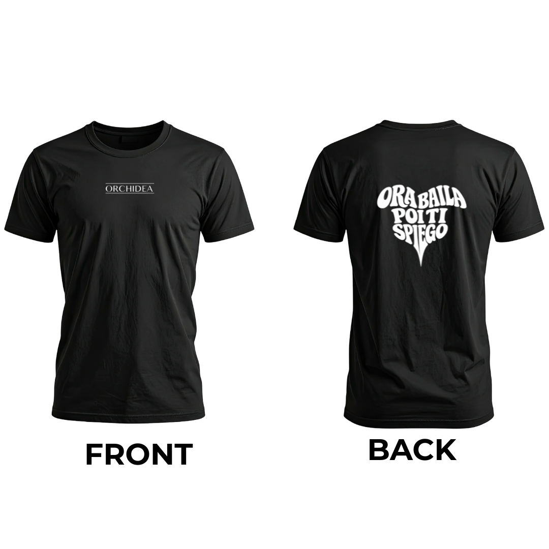 Maglietta uomo Orchidea fronte e retro