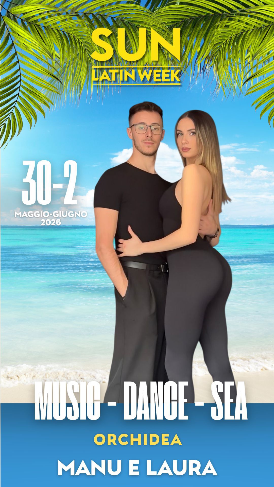 Locandina Sun Latin Week - Manu e Laura